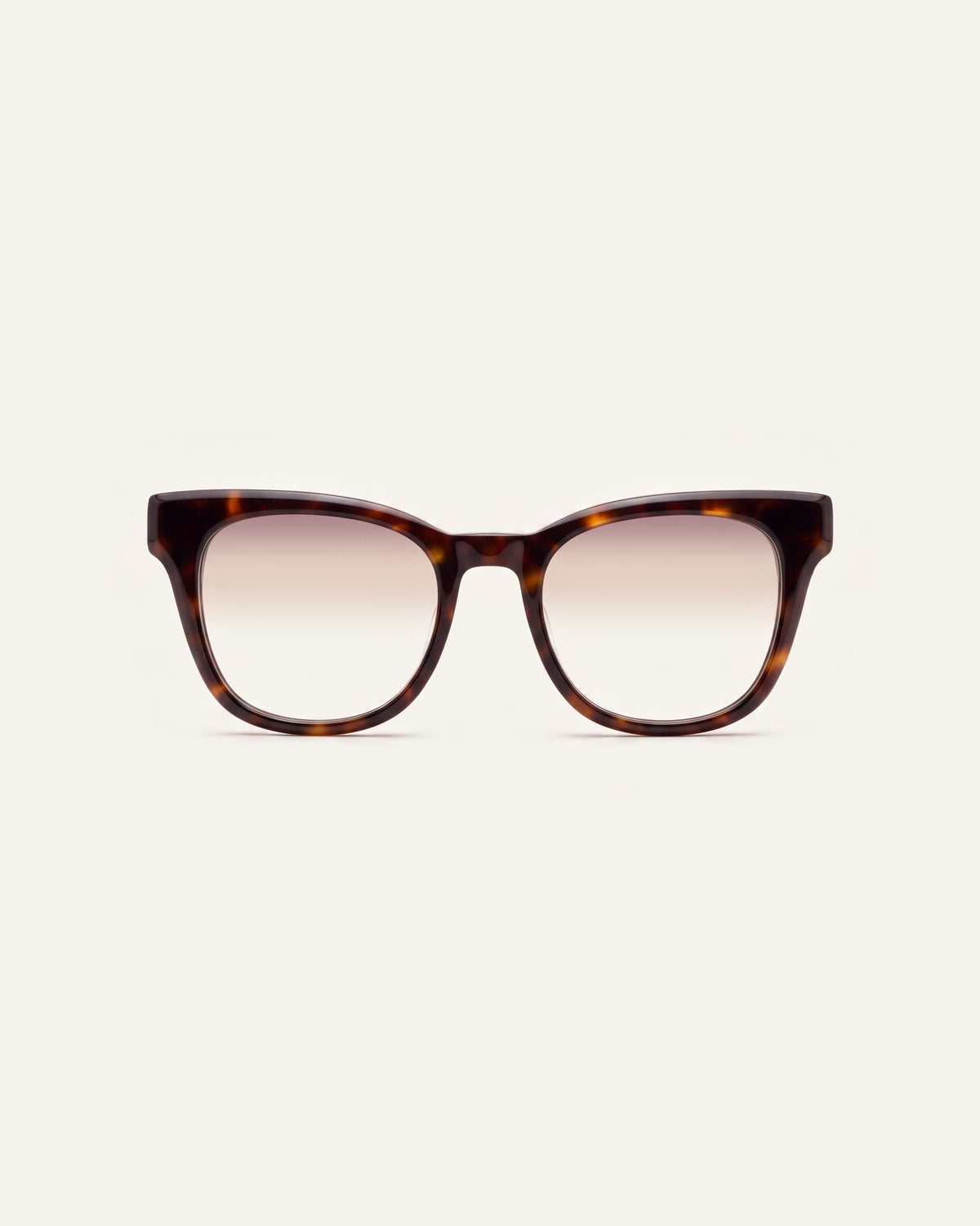 Zoey in tortoiseshell, front, Heather lenses