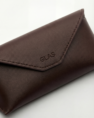 Vegan Leather Envelope Case Brown